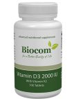 Vitamin D3 2000 IU (K2-vitaminnal) 100 tabletta