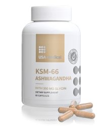 Ashwagandha kapszula KSM-66 Ashwagandha® gyökér kivonattal és glicinnel 60 db